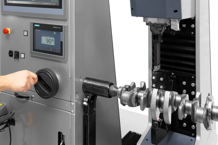 crankshaft-hardness-tester-application-02 Crank shaft testing incl. flank testing